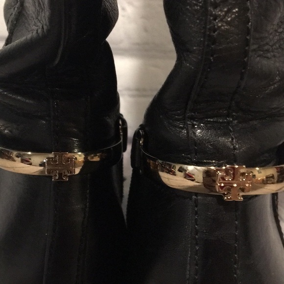Tory Burch Black Leather Tall boots Sz 5.5 - Picture 11 of 12